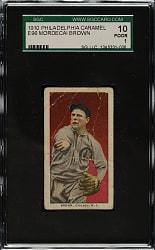 1910 E96 Philadelphia Caramel Mordecai Brown SGC POOR 10