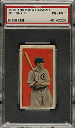 1910 E96 Philadelphia Caramel Joe Tinker PSA POOR 1