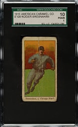1915 E106 American Caramel Roger Bresnahan SGC POOR 10