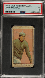 1915 E106 American Caramel John McGraw PSA POOR 1
