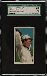 1909-1911 T206 White Border Red Ames Hands Above Head SGC FAIR 20 - Polar Bear Back