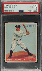 1933 R319 Goudey #160 Lou Gehrig PSA VG-EX 4