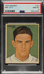 1933 R319 Goudey #127 Mel Ott PSA NM-MT 8