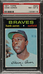 1971 Topps #400 Hank Aaron PSA NM-MT 8