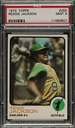 1973 Topps #255 Reggie Jackson PSA MINT 9