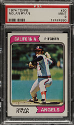 1974 Topps #20 Nolan Ryan PSA MINT 9
