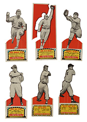 1951 Topps Connie Mack's and Major League All-Stars Collection (6) Including Eddie Collins, Tris Speaker and Lou Gehrig