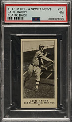 1916 M101-4 Sporting News #11 Jack Barry PSA NM 7