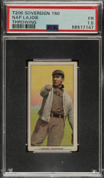 1909-1911 T206 White Border Nap Lajoie Throwing PSA FAIR 1.5 - Sovereign 150 Back