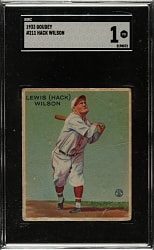 1933 R319 Goudey #211 Hack Wilson SGC POOR 1