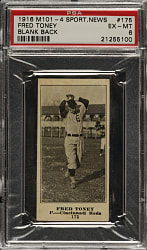 1916 M101-4 Sporting News #175 Fred Toney PSA EX-MT 6