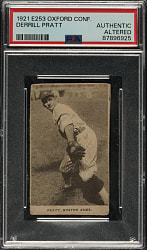 1921 E253 Oxford Confectionery Derrill Pratt PSA Authentic