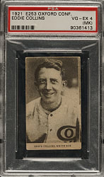 1921 E253 Oxford Confectionery Eddie Collins PSA VG-EX 4 (MK)