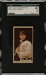 1912 T207 Brown Background Vean Gregg SGC VG 40 - Red Cycle Back