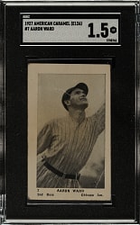 1927 E126 American Caramel "Series of 60" #7 Aaron Ward SGC FAIR 1.5