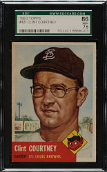 1953 Topps #127 Clint Courtney SGC NM+ 86