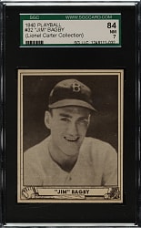 1940 R335 Play Ball #32 Jim Bagby SGC NM 84 (Lionel Carter Collection)
