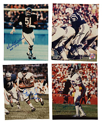 NFL Football Hall of Famers and Stars Signed 8 x 10 Photograph Collection (23) Including Butkus, Sayers, Taylor, and Unitas