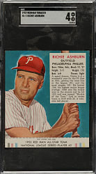 1952 Red Man Tobacco #NL-2 Richie Ashburn SGC VG/EX 4