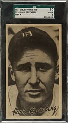 1936 R314 Goudey "Wide Pen" Premium Hank Greenberg SGC POOR 10