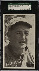 1936 R314 Goudey "Wide Pen" Premium Frank Frisch SGC VG/EX 50