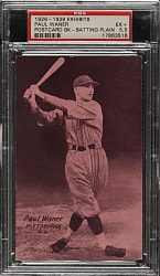 1926-1929 "Exhibit-Style Postcard-Back" Paul Waner Rookie PSA EX+ 5.5