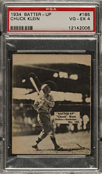 1934-1936 R318 Batter-Up #185 Chuck Klein PSA VG-EX 4