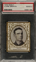 1909 T204 Ramly Tobacco Clark Griffith PSA GOOD 2