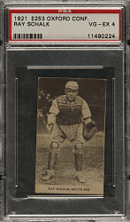 1921 E253 Oxford Confectionery Ray Schalk PSA VG-EX 4