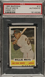 1960 Bazooka #13 Willie Mays PSA Authentic