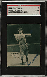1934-1936 R318 Batter-Up #113 Earl Averill SGC Authentic