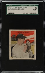 1933 R305 Tattoo Orbit Burleigh Grimes SGC Authentic