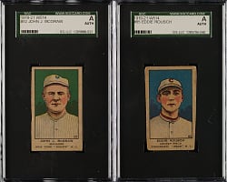 1920-1921 W514 #52 John McGraw and #85 Eddie Rousch SGC Authentic Pair