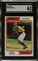 1974 Topps #300 Pete Rose SGC EX/NM 6