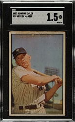1953 Bowman Color #59 Mickey Mantle SGC FAIR 1.5