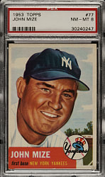 1953 Topps #77 Johnny Mize PSA NM-MT 8