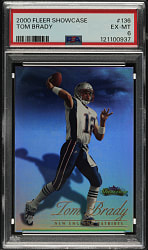 2000 Fleer Showcase Football #136 Tom Brady Rookie #1,639/2,000 PSA EX-MT 6