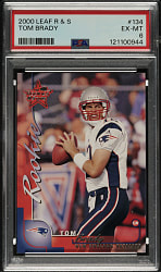 2000 Leaf Rookies & Stars #134 Tom Brady Rookie #410/1,000 PSA EX-MT 6