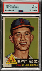 1953 Topps #273 Harvey Haddix PSA VG-EX 4