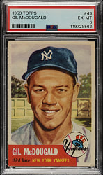 1953 Topps #43 Gil McDougald PSA EX-MT 6