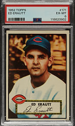 1952 Topps #171 Ed Erautt PSA EX-MT 6