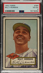 1952 Topps #394 Billy Herman High Number PSA VG-EX 4