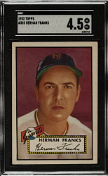 1952 Topps #385 Herman Franks High Number SGC VG/EX+ 4.5