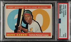 1960 Topps #566 Hank Aaron All-Star PSA NM 7