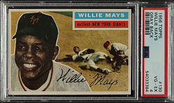 1956 Topps #130 Willie Mays Gray Back PSA VG-EX 4