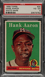 1958 Topps #30 Hank Aaron PSA VG-EX 4