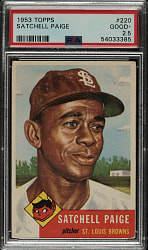 1953 Topps #220 Satchel Paige PSA GOOD+ 2.5
