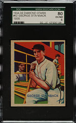 1934-1936 R327 Diamond Stars #52 George Stainback SGC EX/NM 80