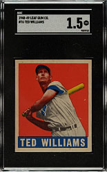 1948-1949 Leaf #76 Ted Williams SGC FAIR 1.5