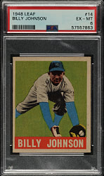 1948-1949 Leaf #14 Billy Johnson PSA EX-MT 6
